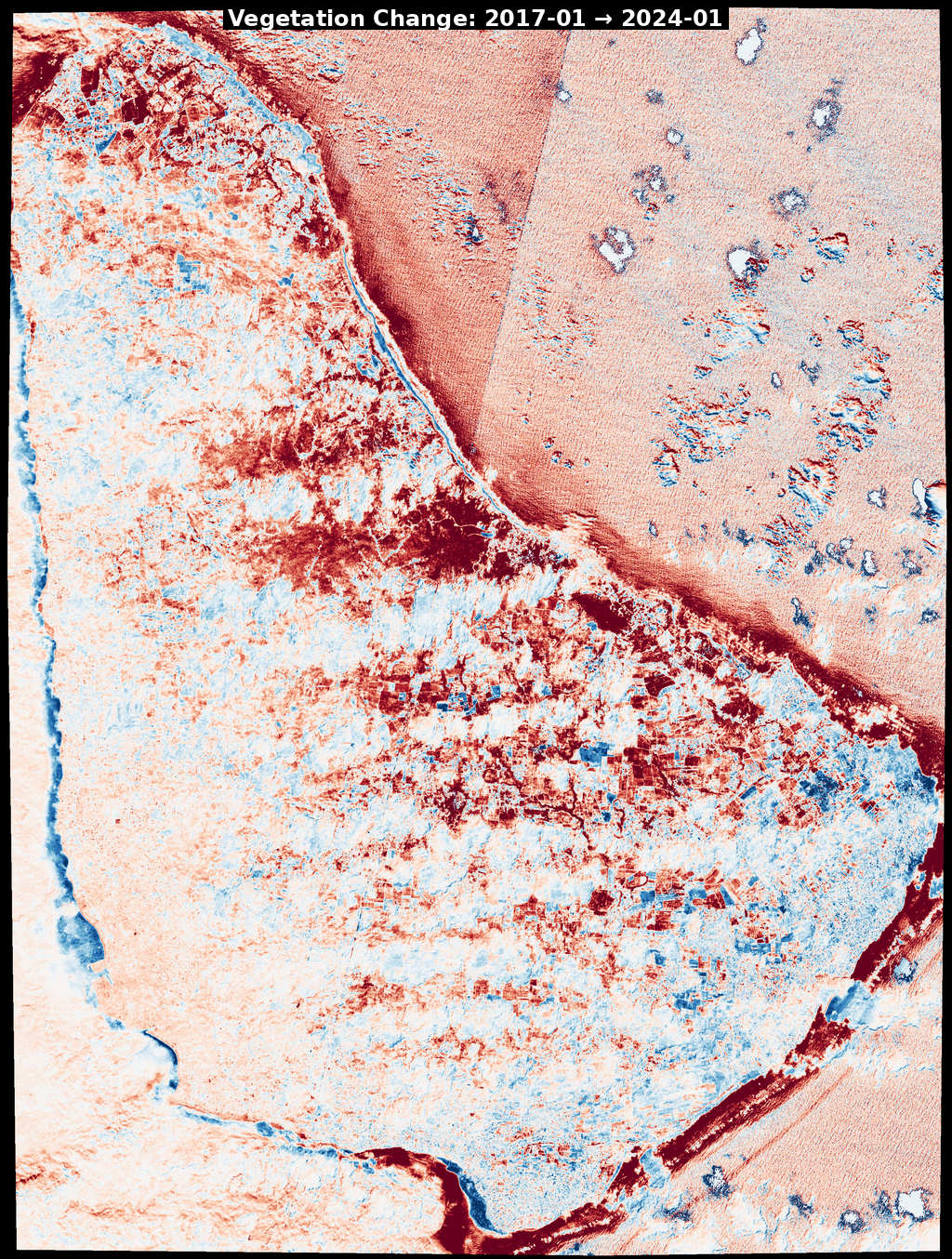 Vegetation change detection over time